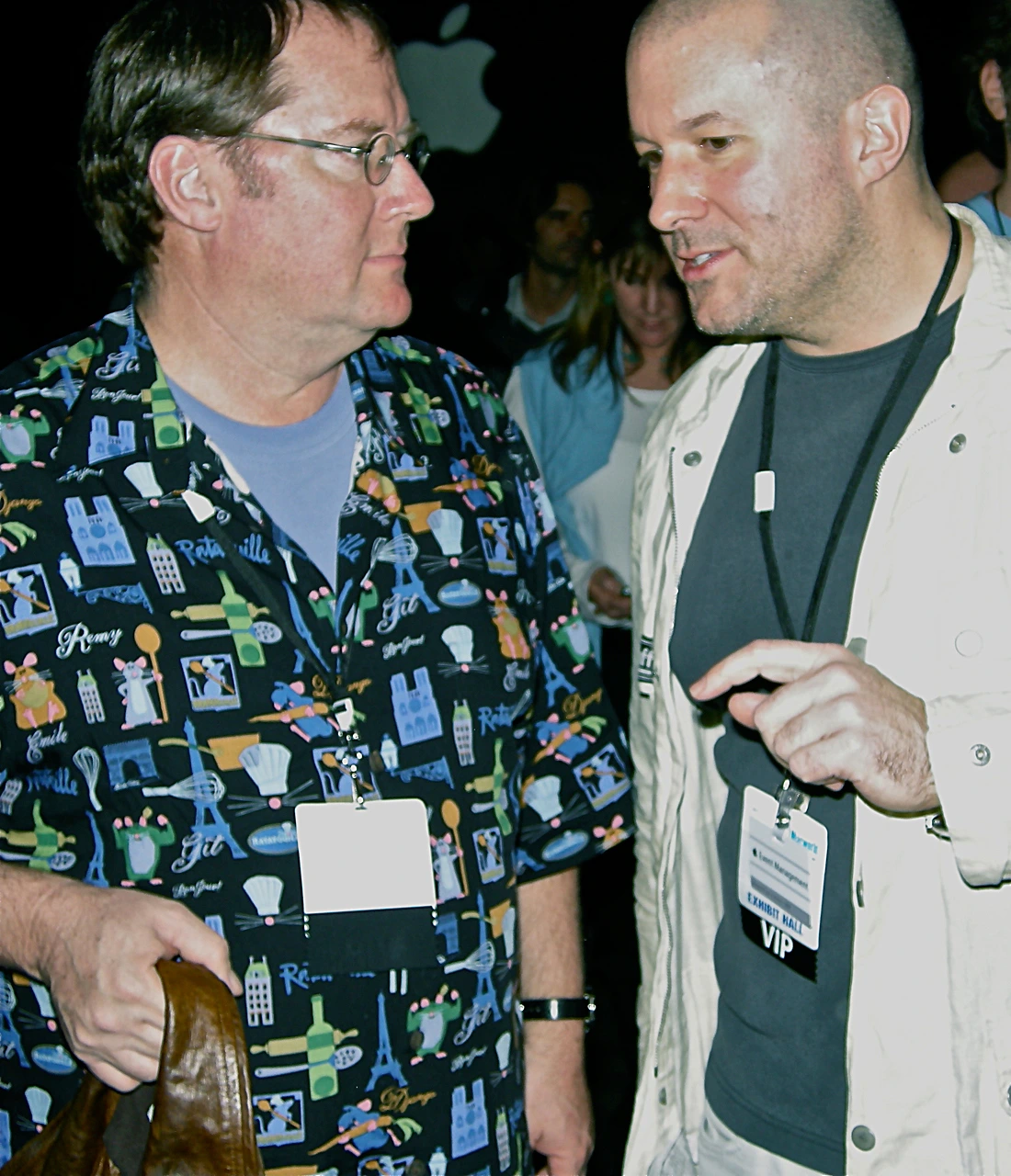 Ive with Pixar CCO John Lasseter at Macworld/iWorld in 2008