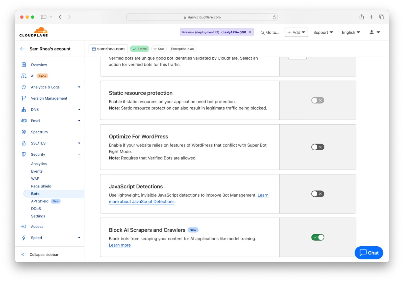 Cloudflare DashBoard Preview 